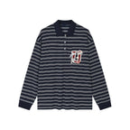 Magical garden floral striped polo shirt