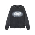 Surreal leaf print long sleeve t-shirt