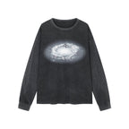 Surreal leaf print long sleeve t-shirt
