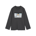 Traveling puppy print long sleeve t-shirt