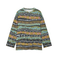 Hand-drawn fair isle print long sleeve t-shirt