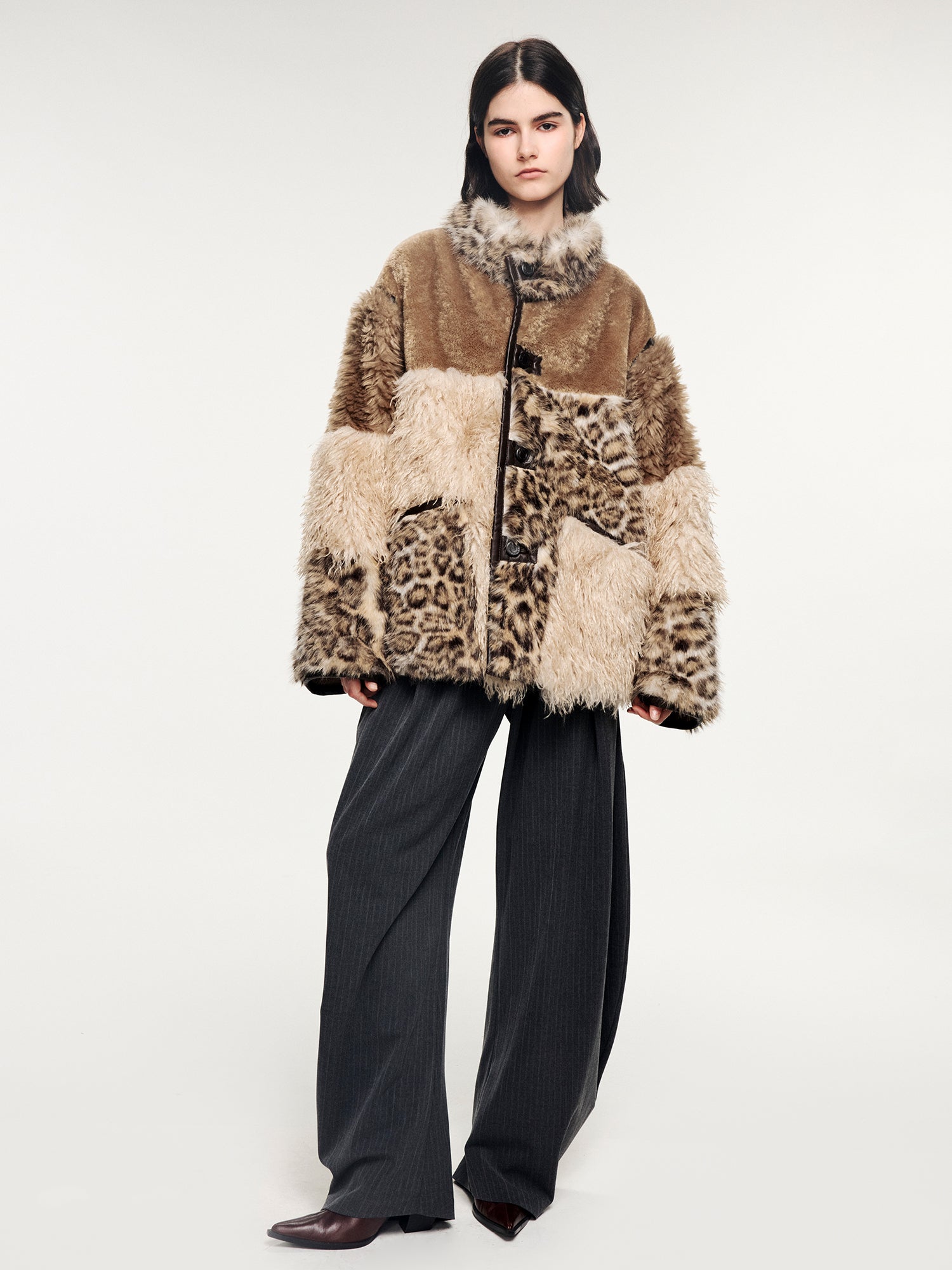 Reversible fleece panel jacket