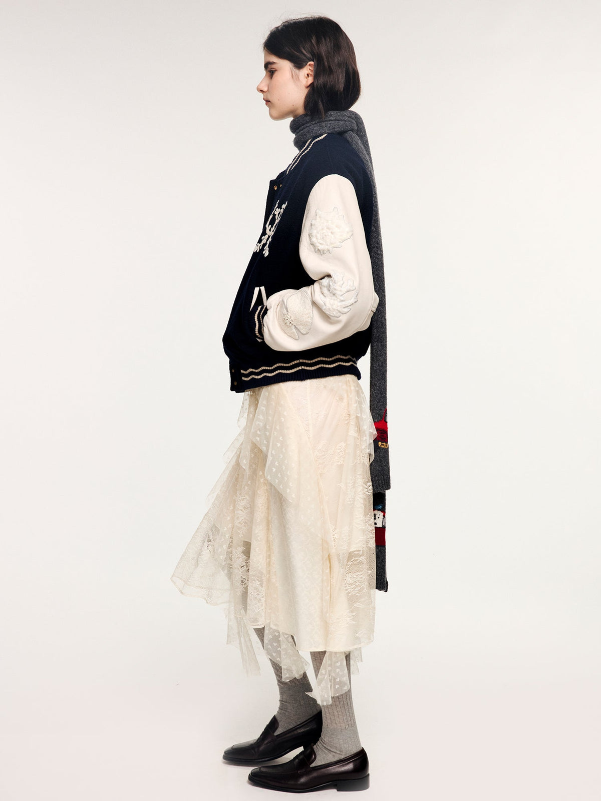 Fantasy undersea appliqué baseball jacket