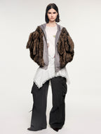 Furry bunny sprite hooded hoodie jacket
