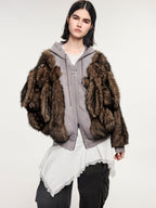 Furry bunny sprite hooded hoodie jacket