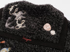 Sailor collar baseball jacket with fantasy appliqué