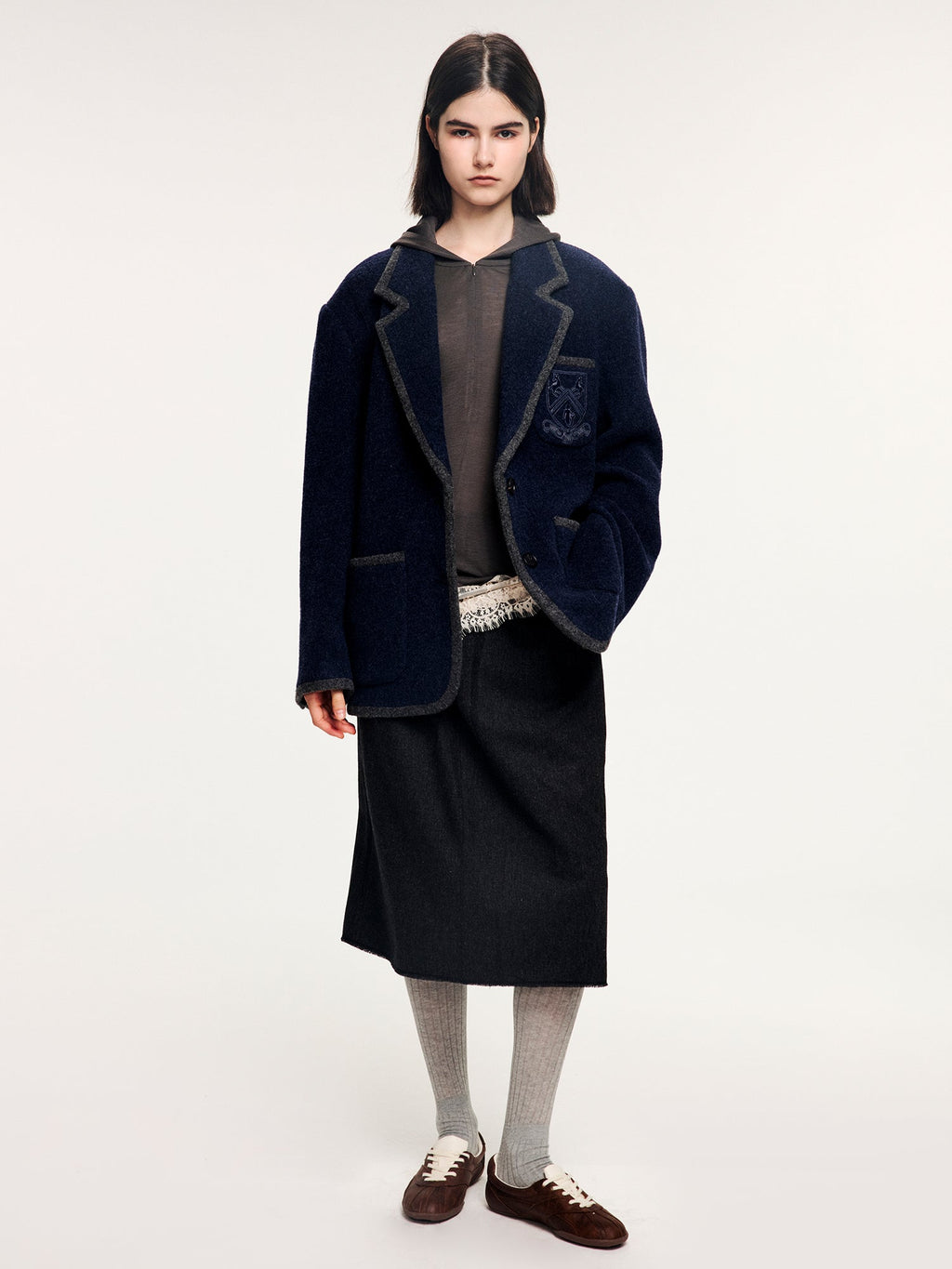 Wool college blazer