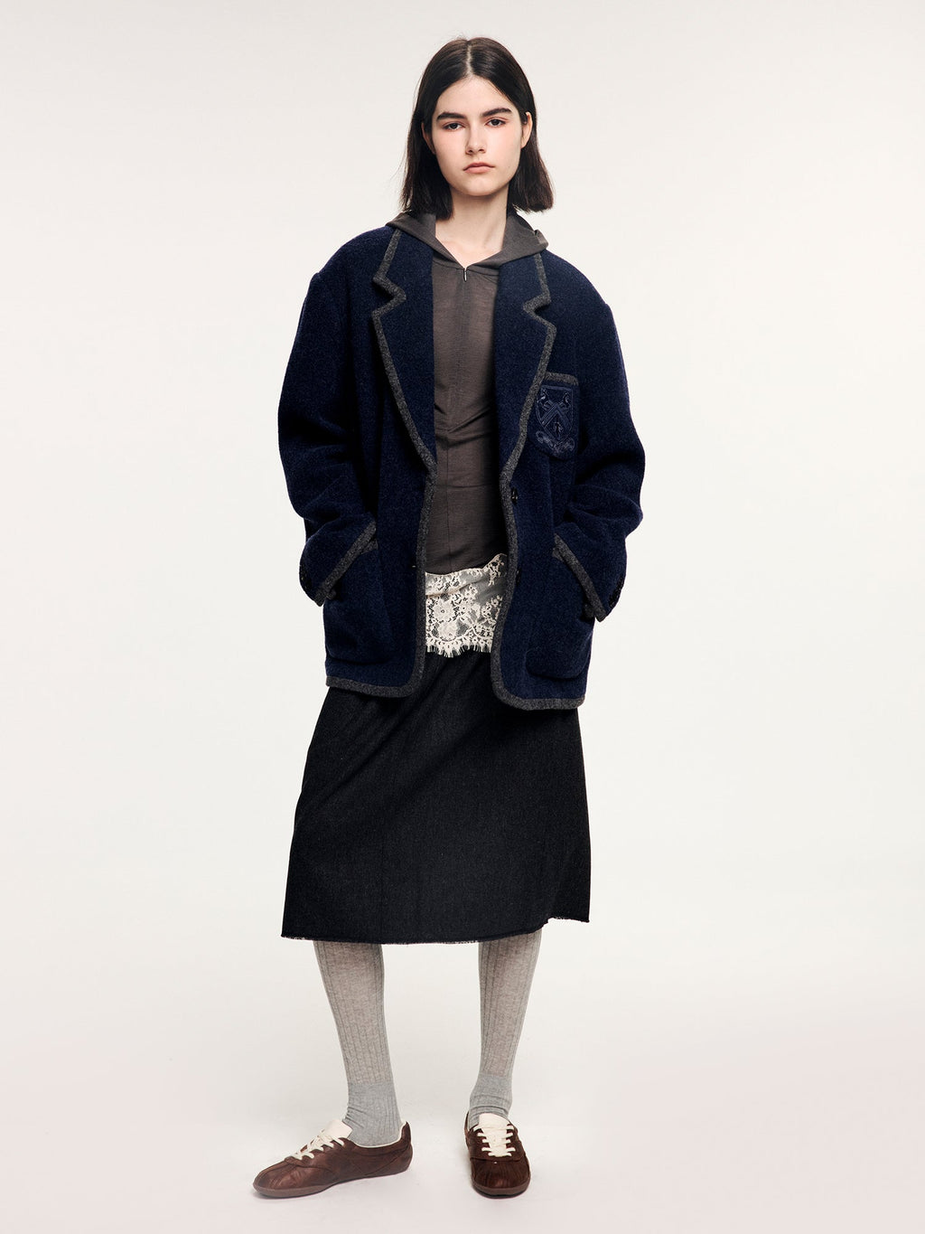 Wool college blazer