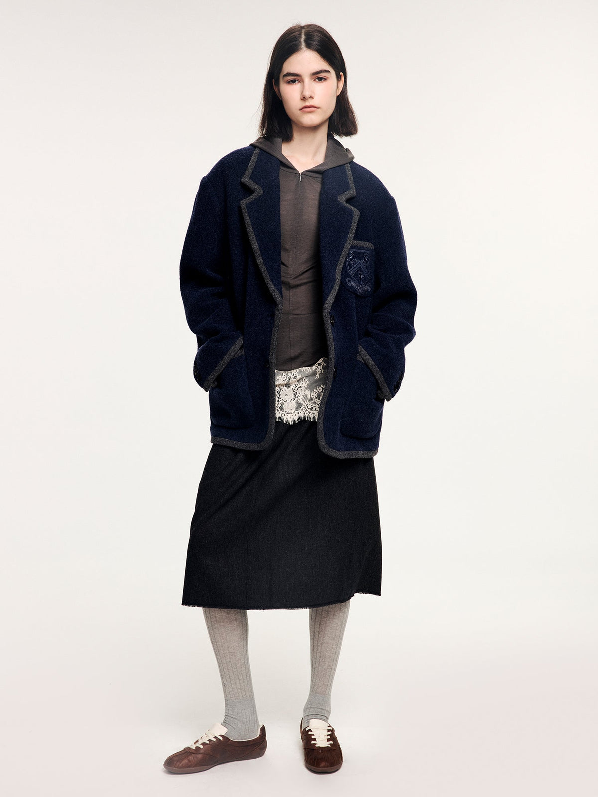 Wool college blazer