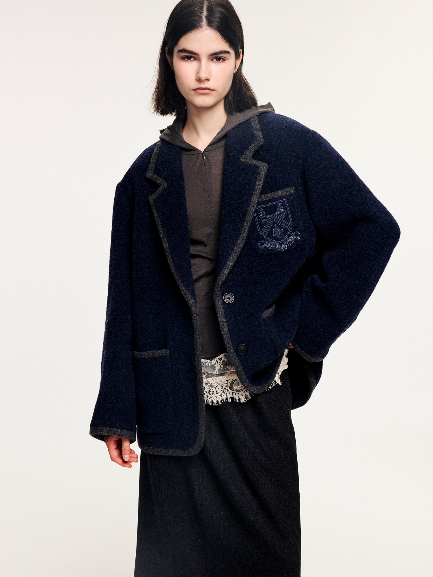 Wool college blazer