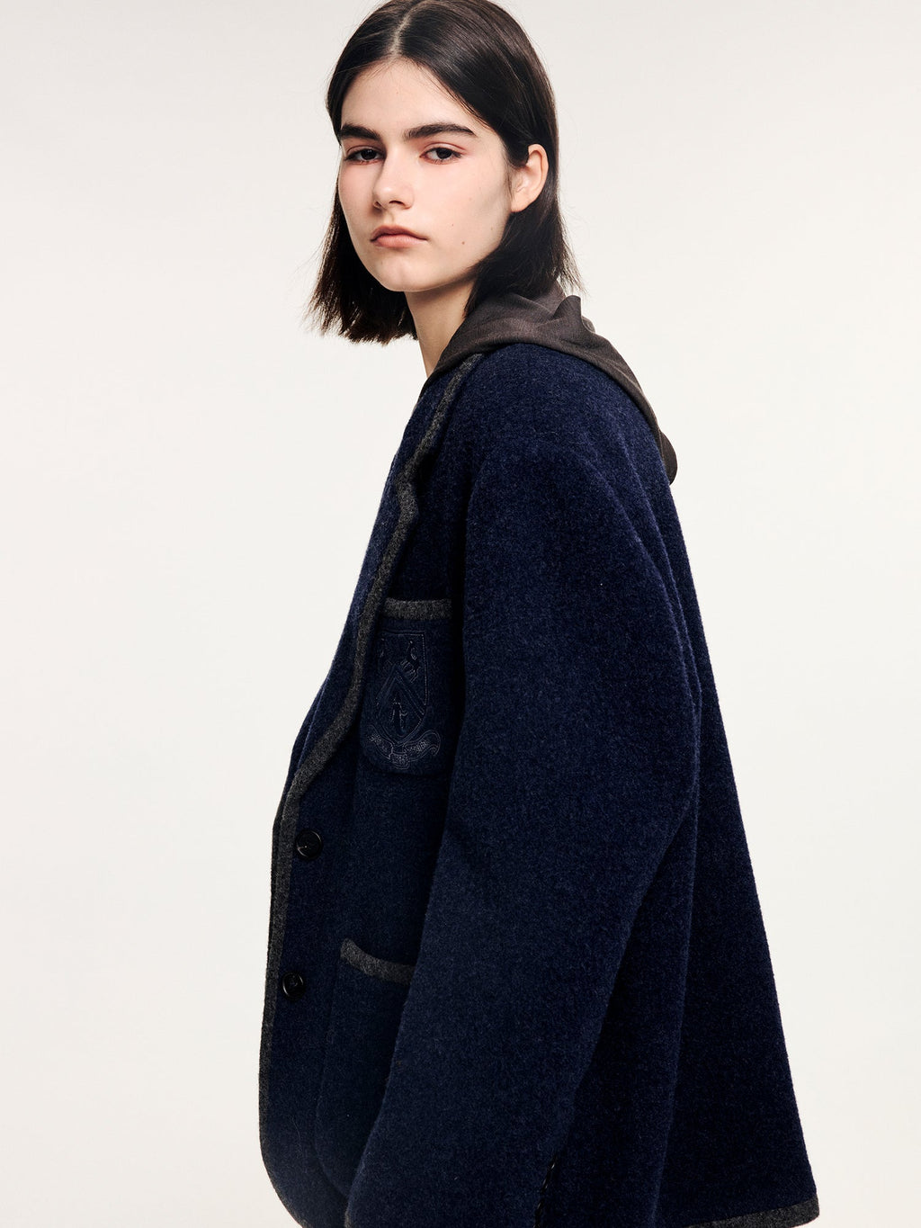 Wool college blazer