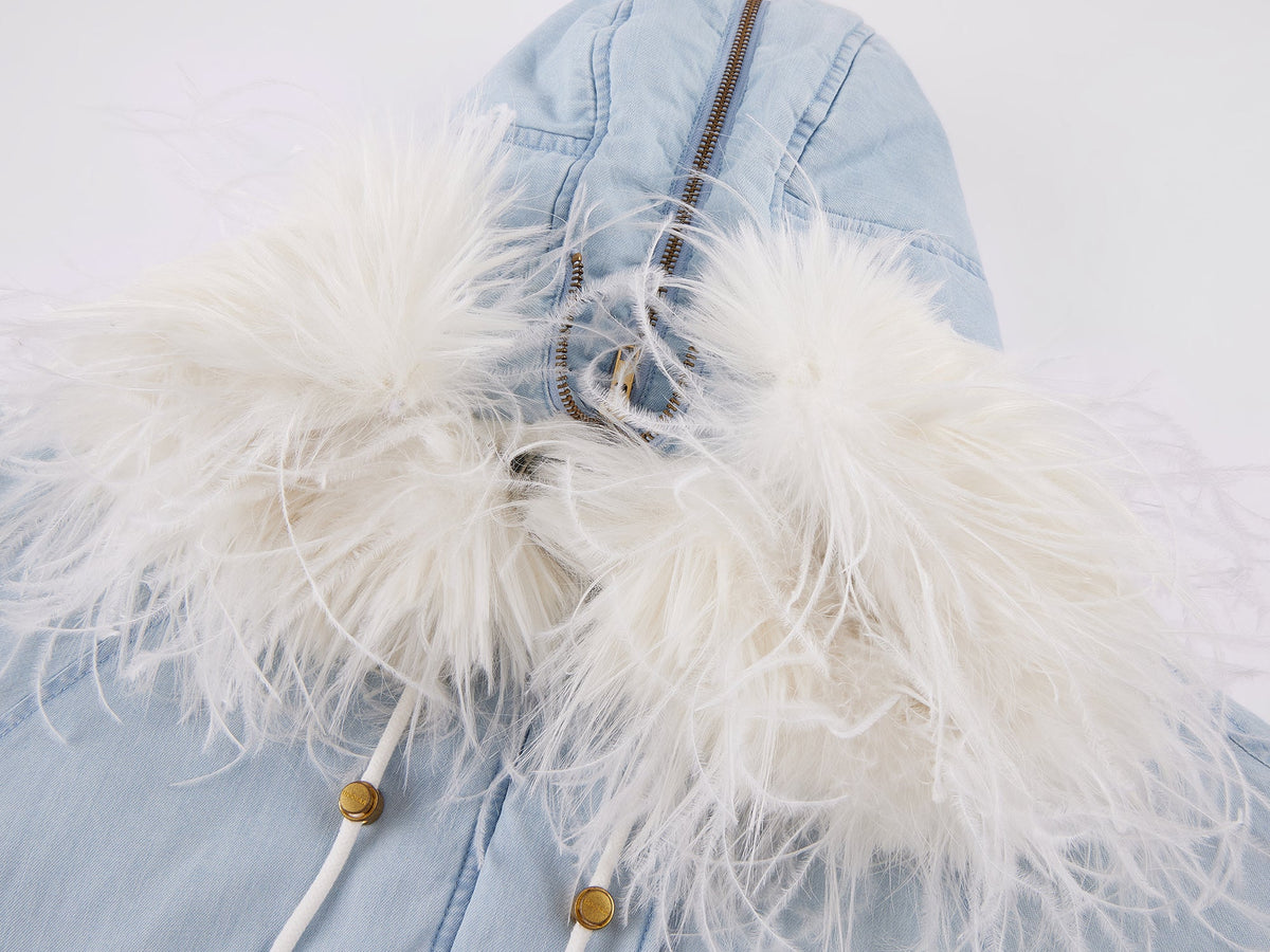 Ostrich-feather N2B down jacket