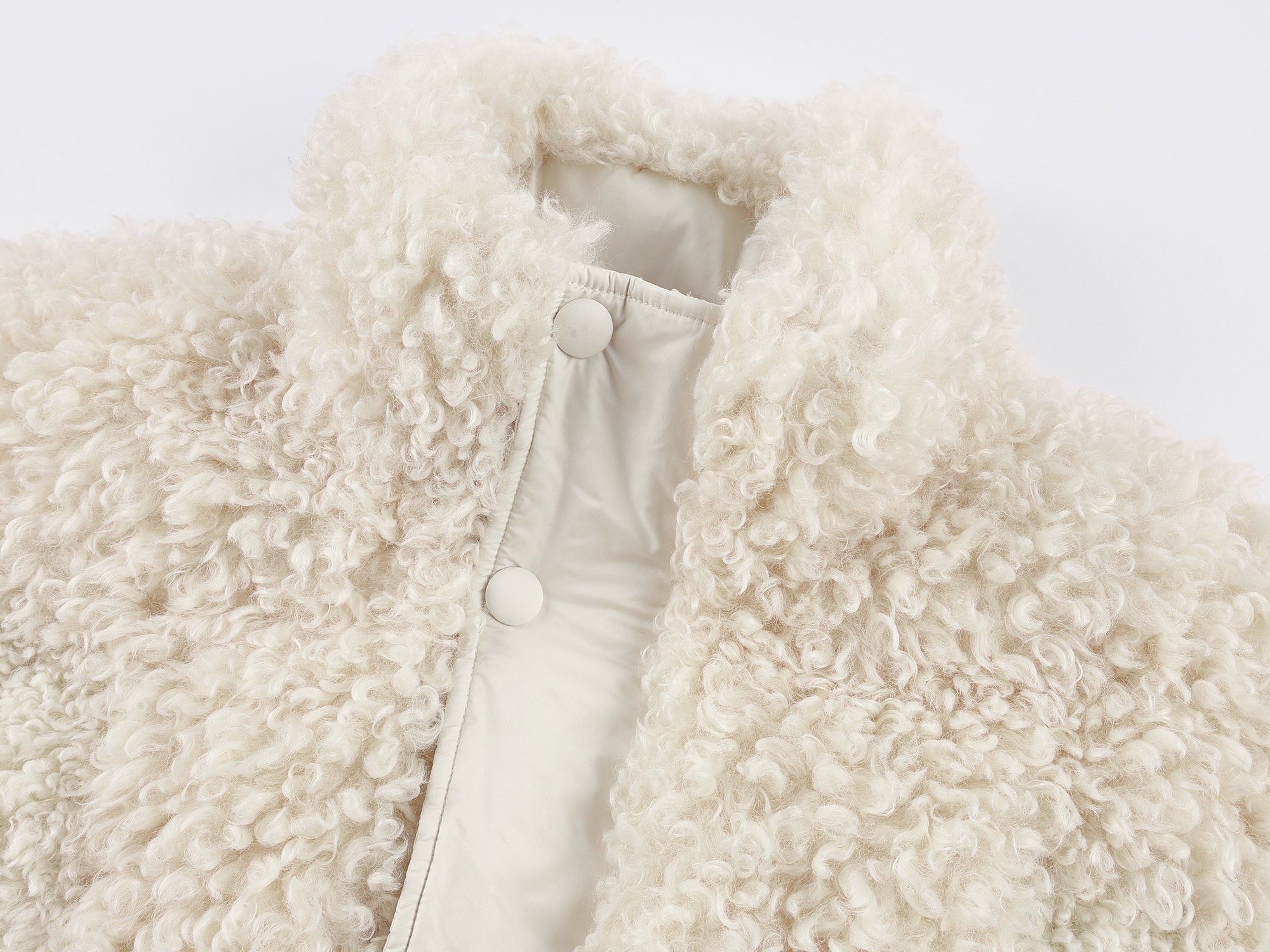 Fleece panel down jacket