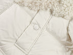 Fleece panel down jacket