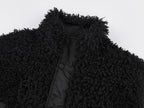 Fleece panel down jacket