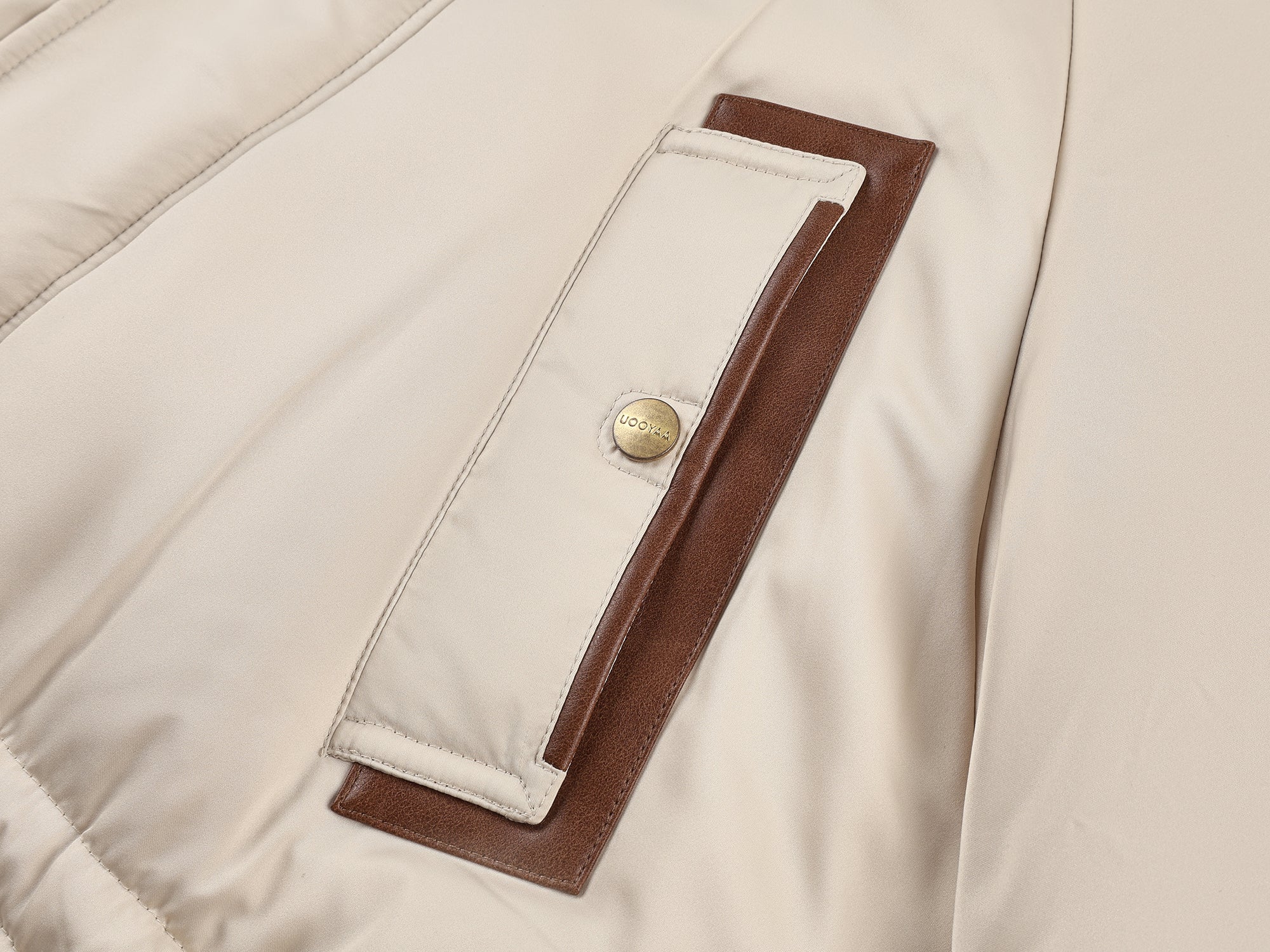 Wool collar parka down jacket