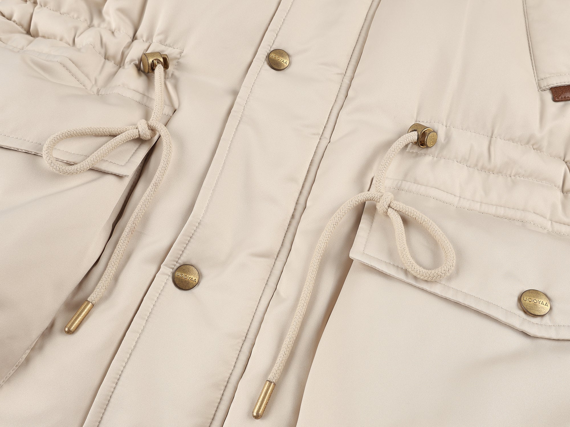 Wool collar parka down jacket