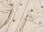 Wool collar parka down jacket
