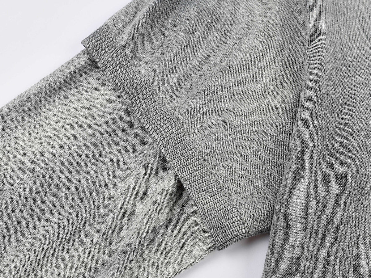 Washed knit-layered look dress