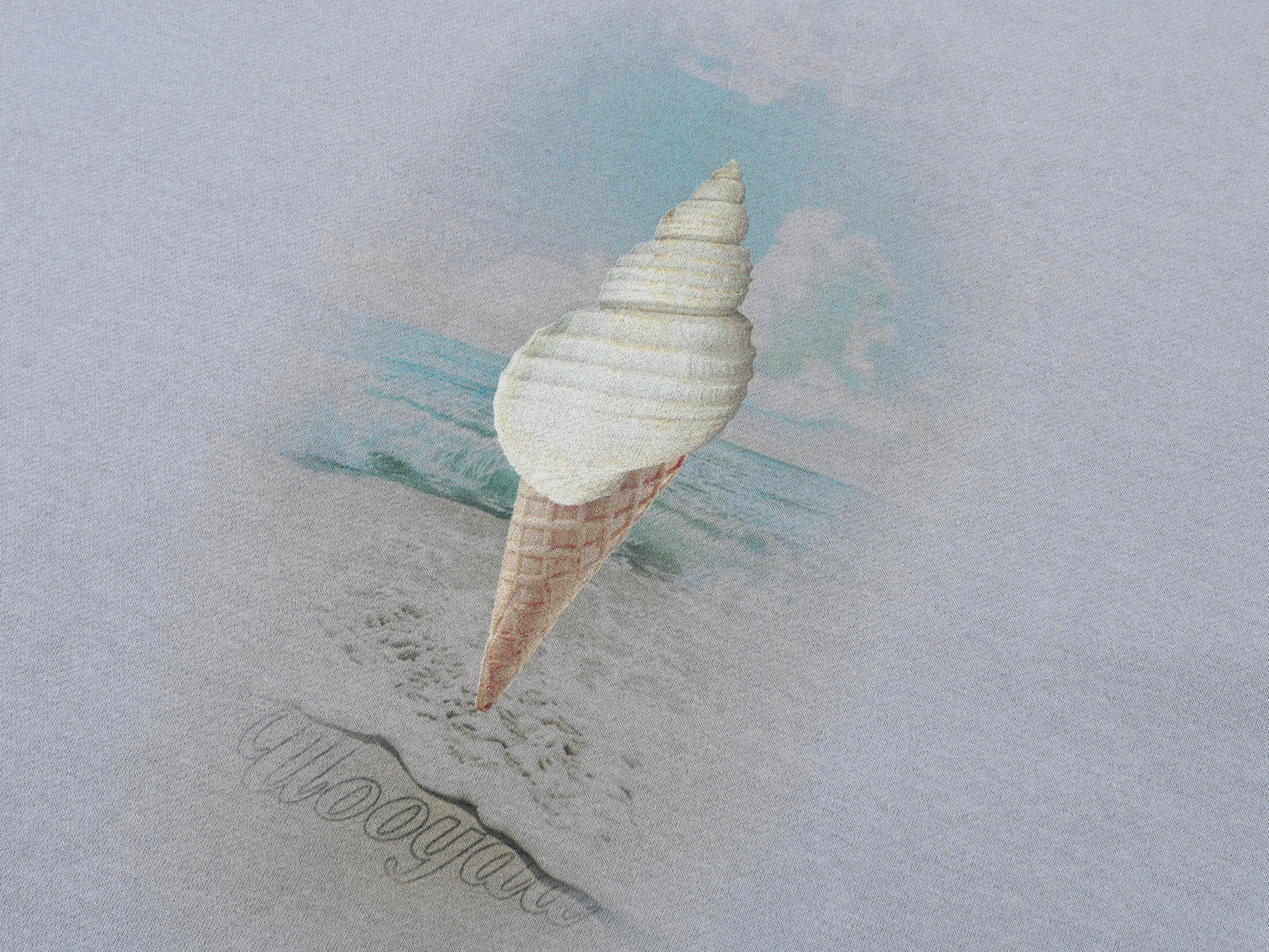 Conch ice cream panel dress