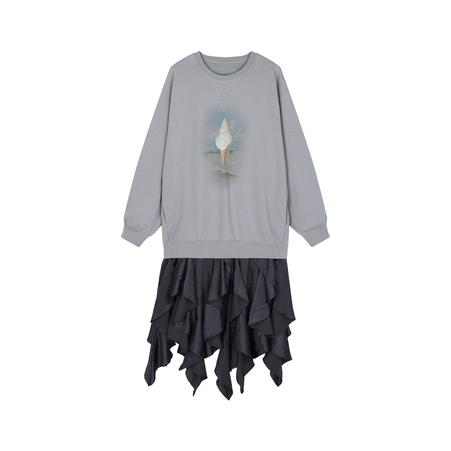 Conch ice cream panel dress