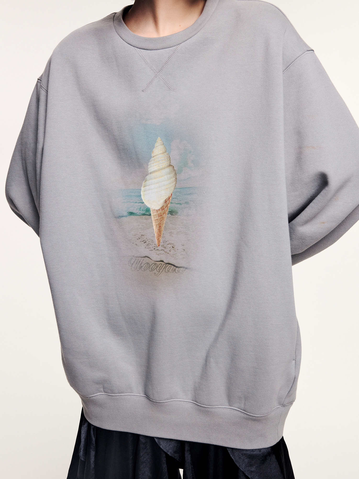 Conch ice cream panel dress