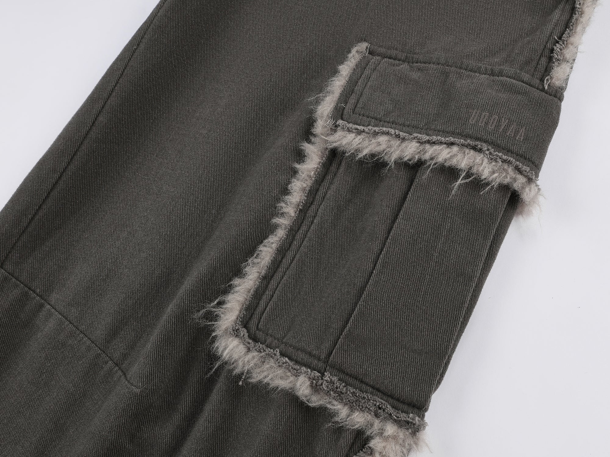 Fleece trim utility pants