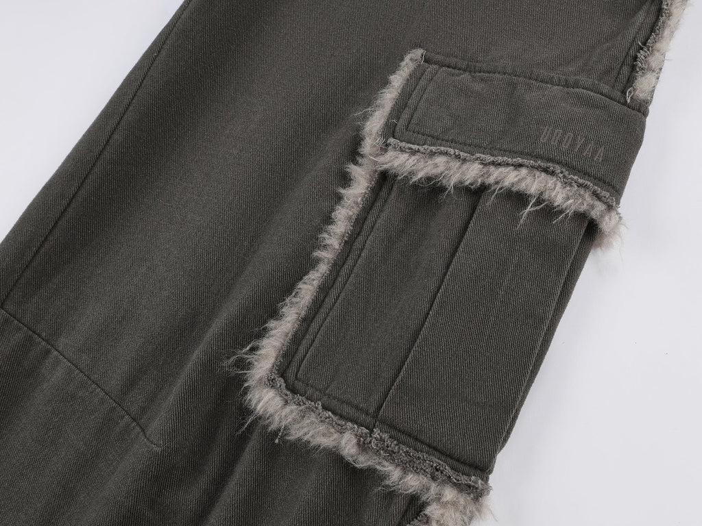 Fleece trim utility pants