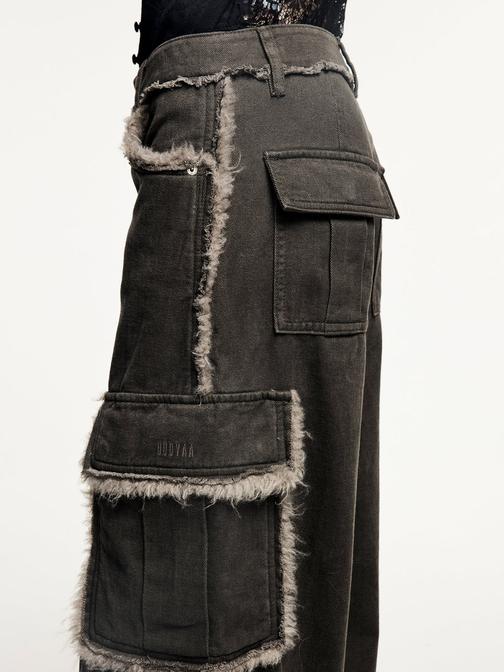 Fleece trim utility pants