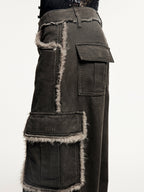 Fleece trim utility pants