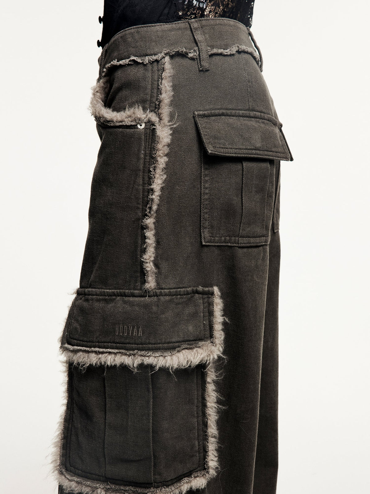 Fleece trim utility pants