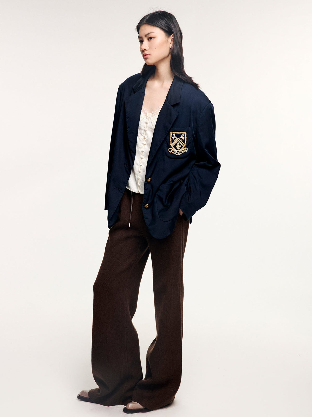Flare knit pants