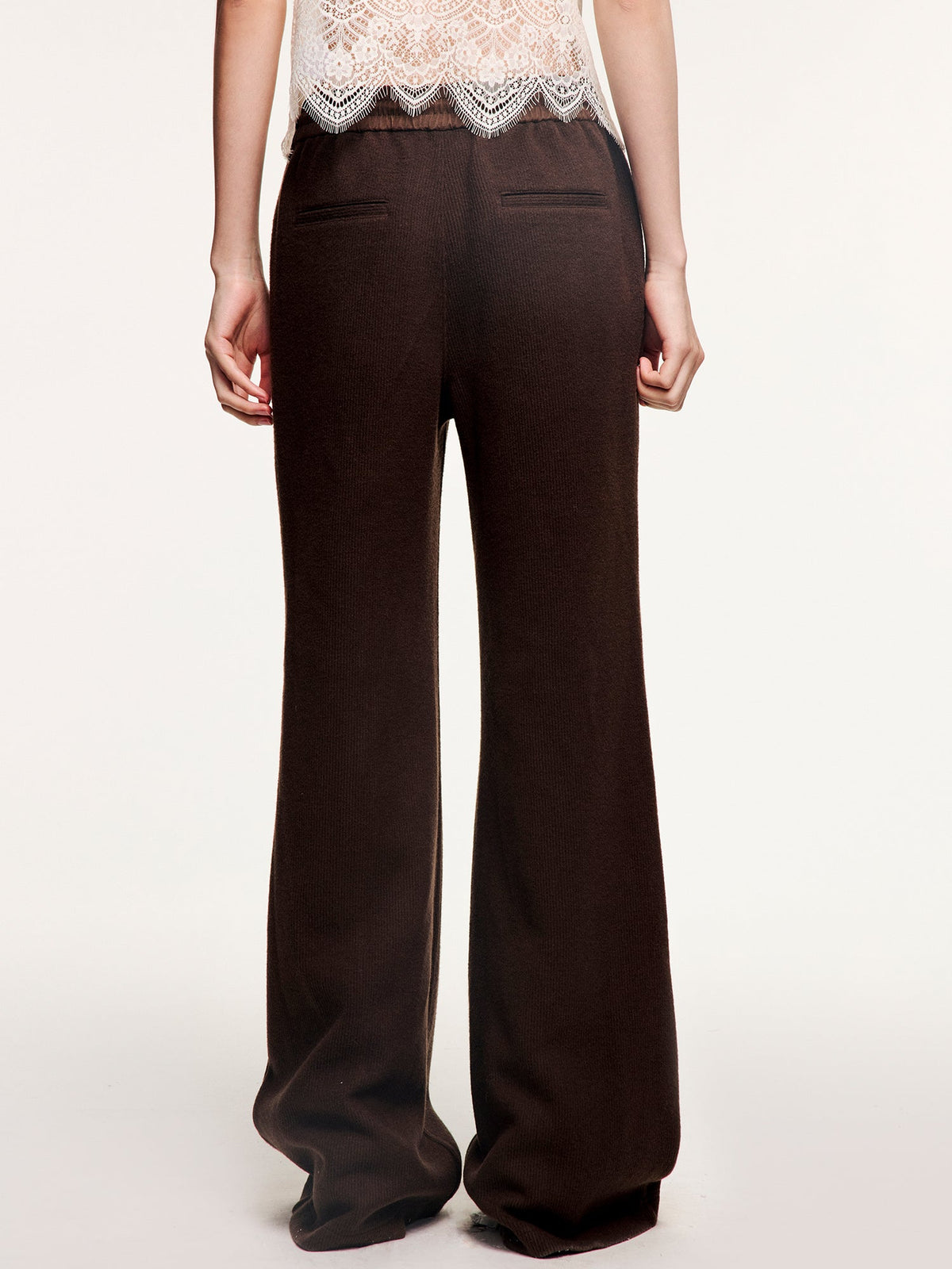 Flare knit pants
