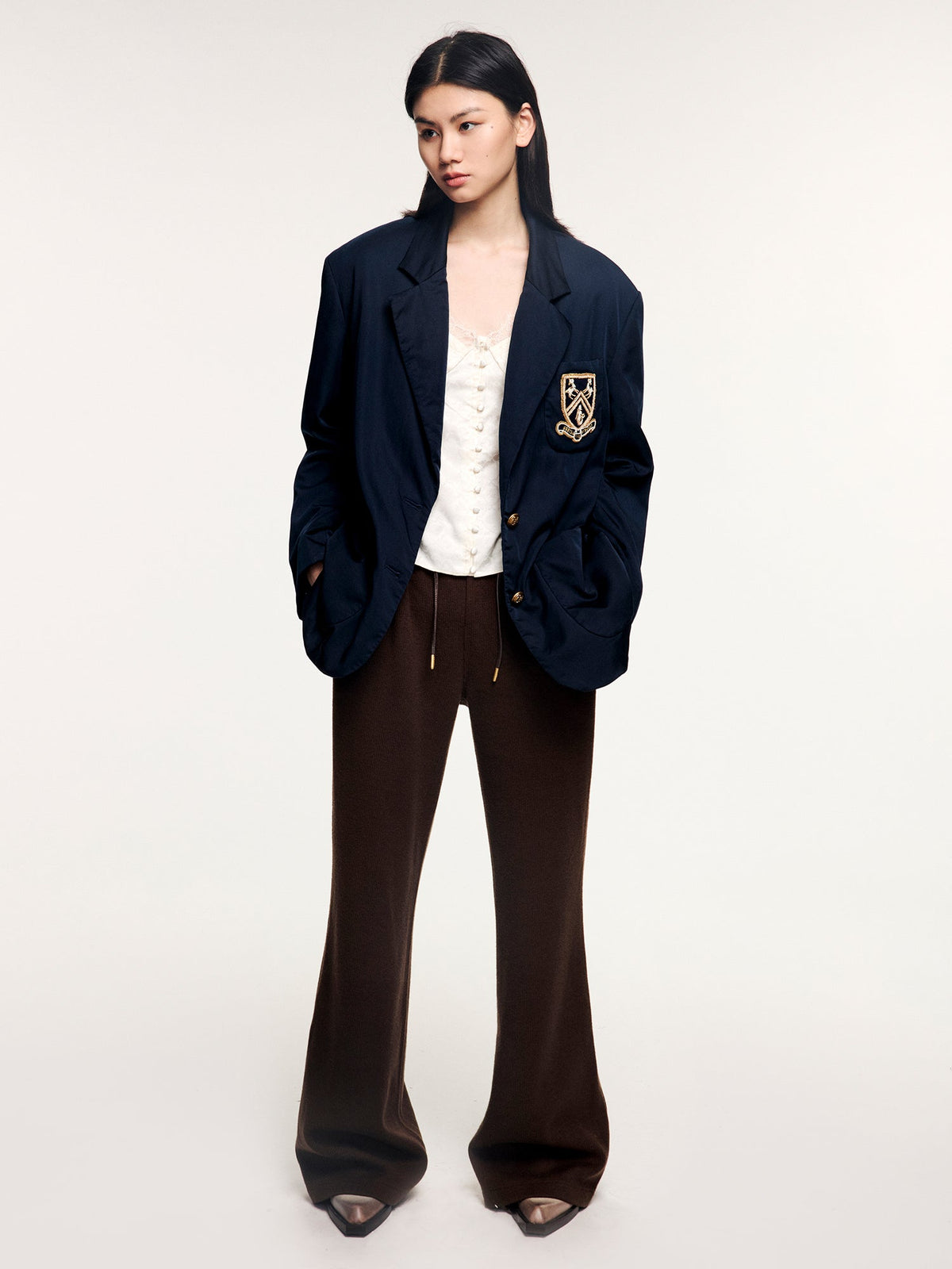 Flare knit pants