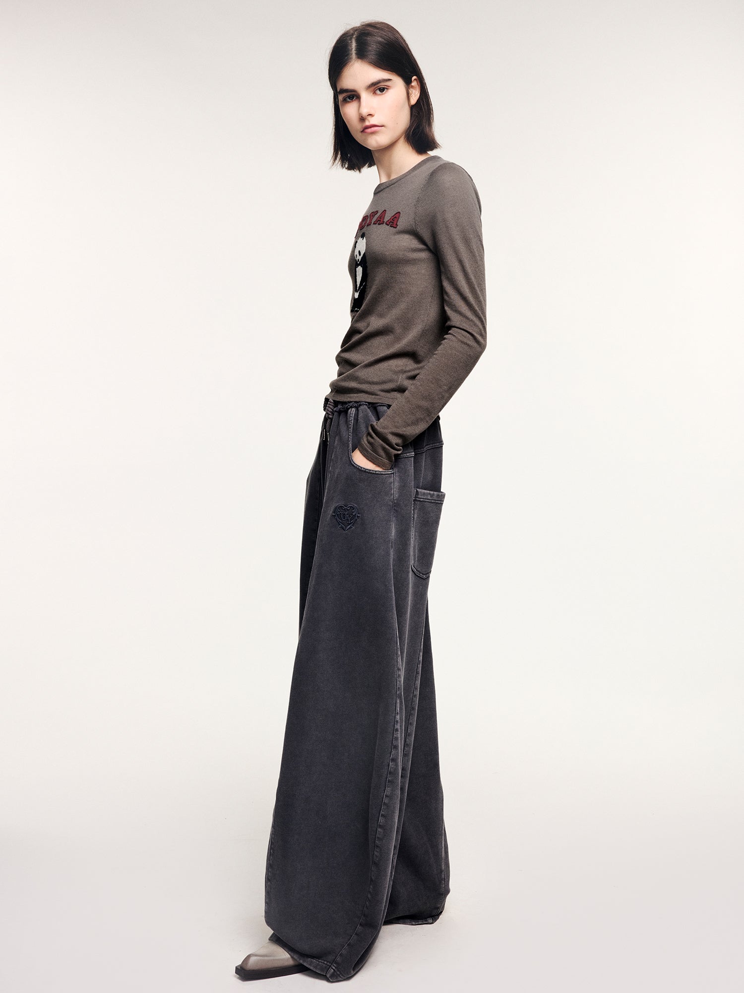 Washed balloon sweatpants