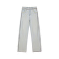 Denim pants with plush edging
