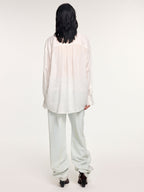 Denim pants with plush edging