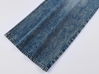 Irregular pleated denim pants