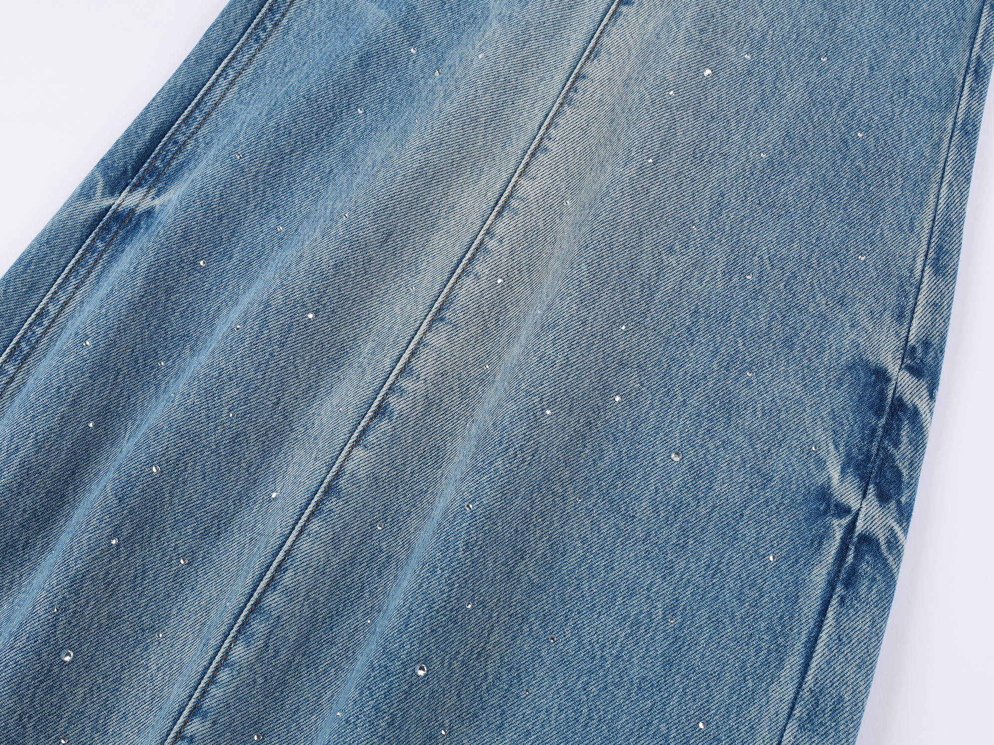 Rhinestone balloon jeans