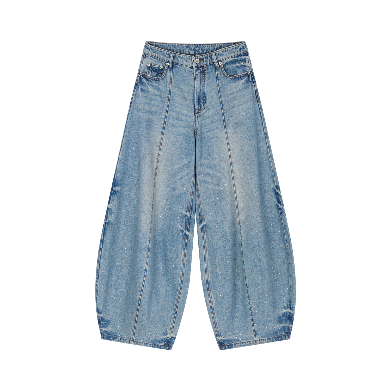 Rhinestone balloon jeans