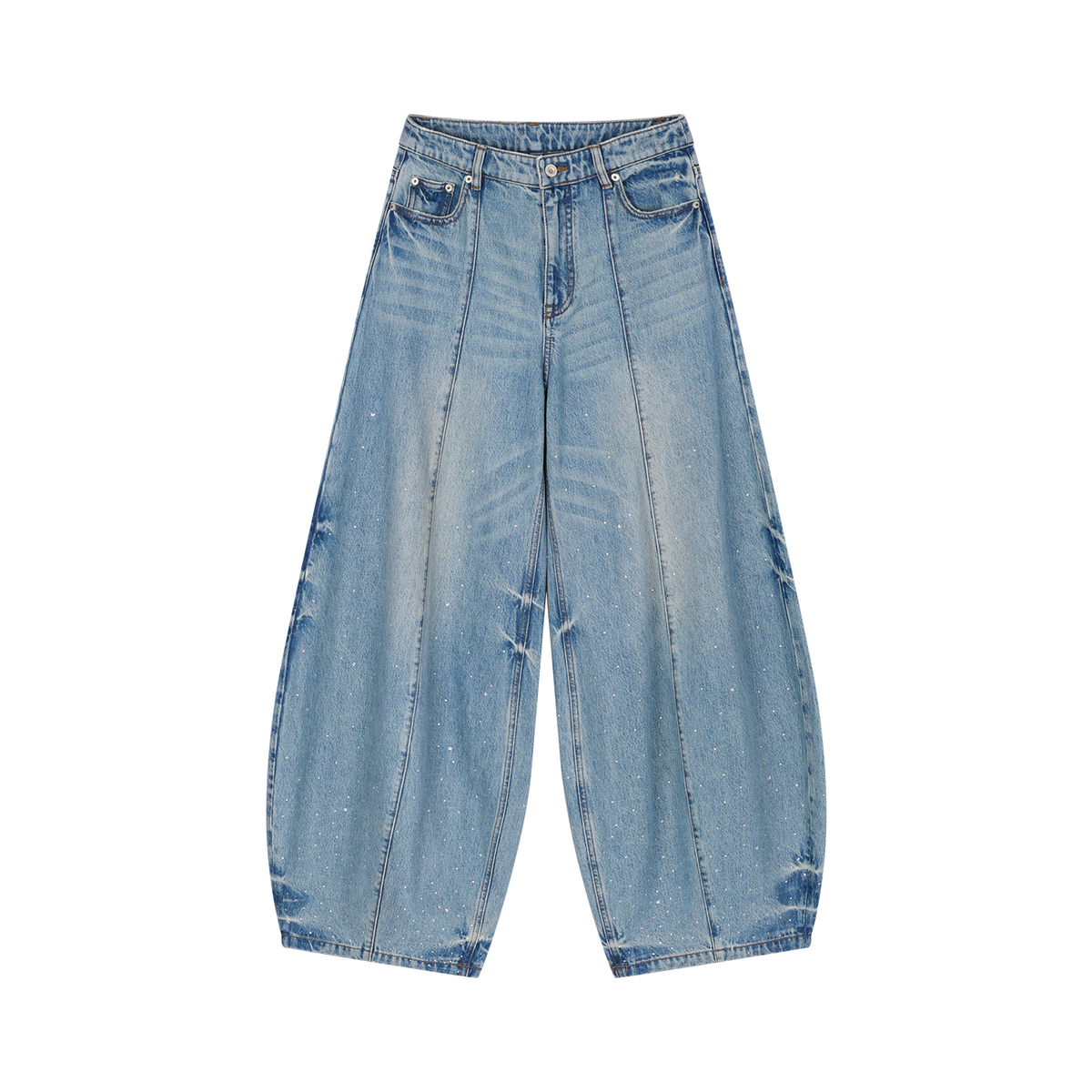 Rhinestone balloon jeans