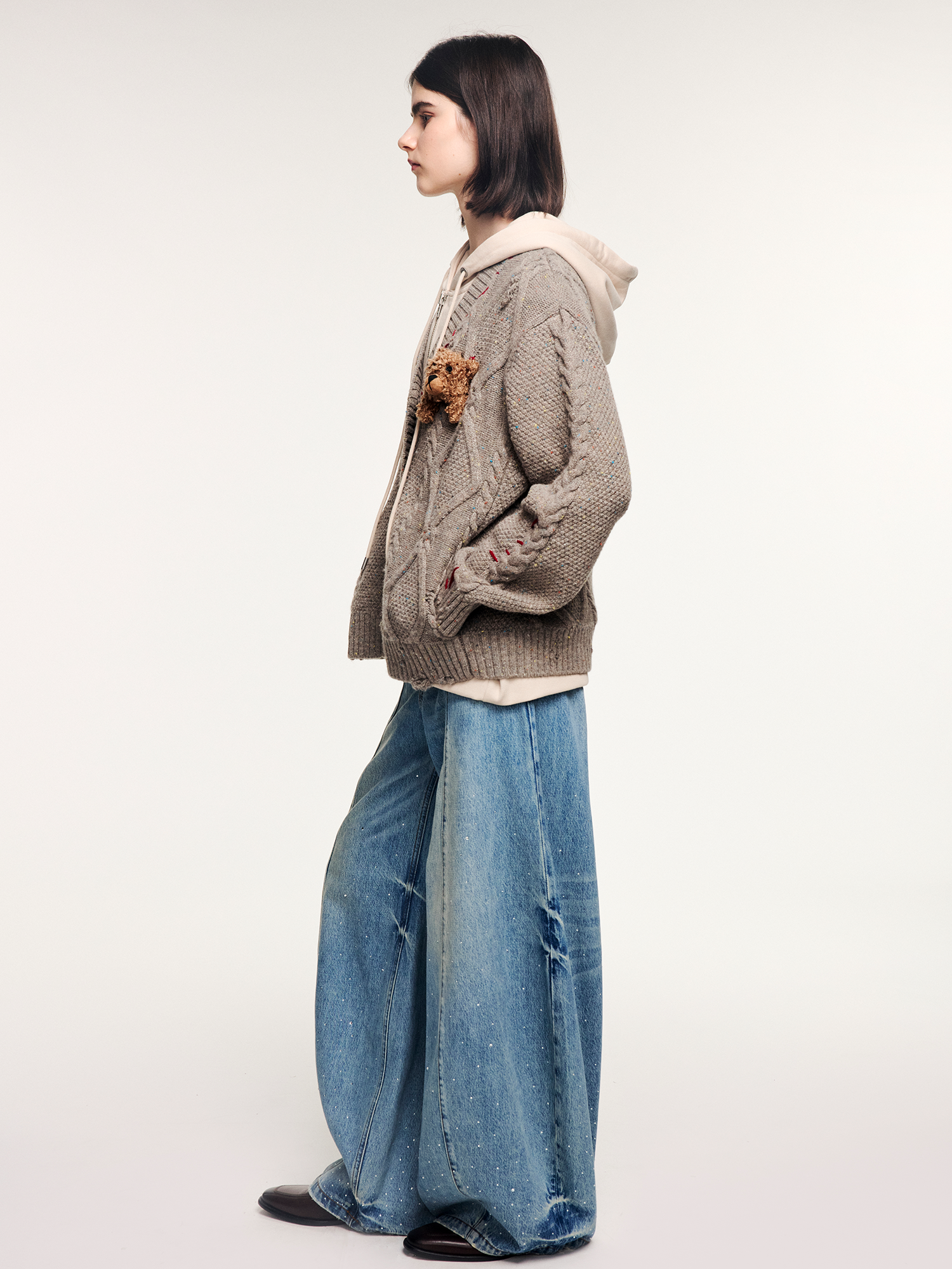 Rhinestone balloon jeans