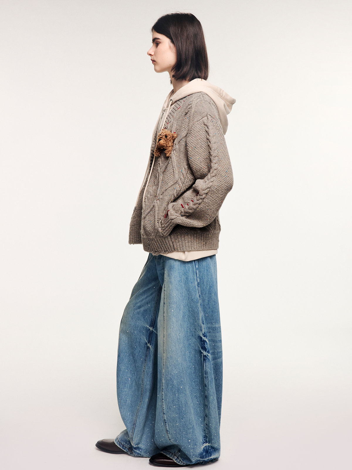 Rhinestone balloon jeans