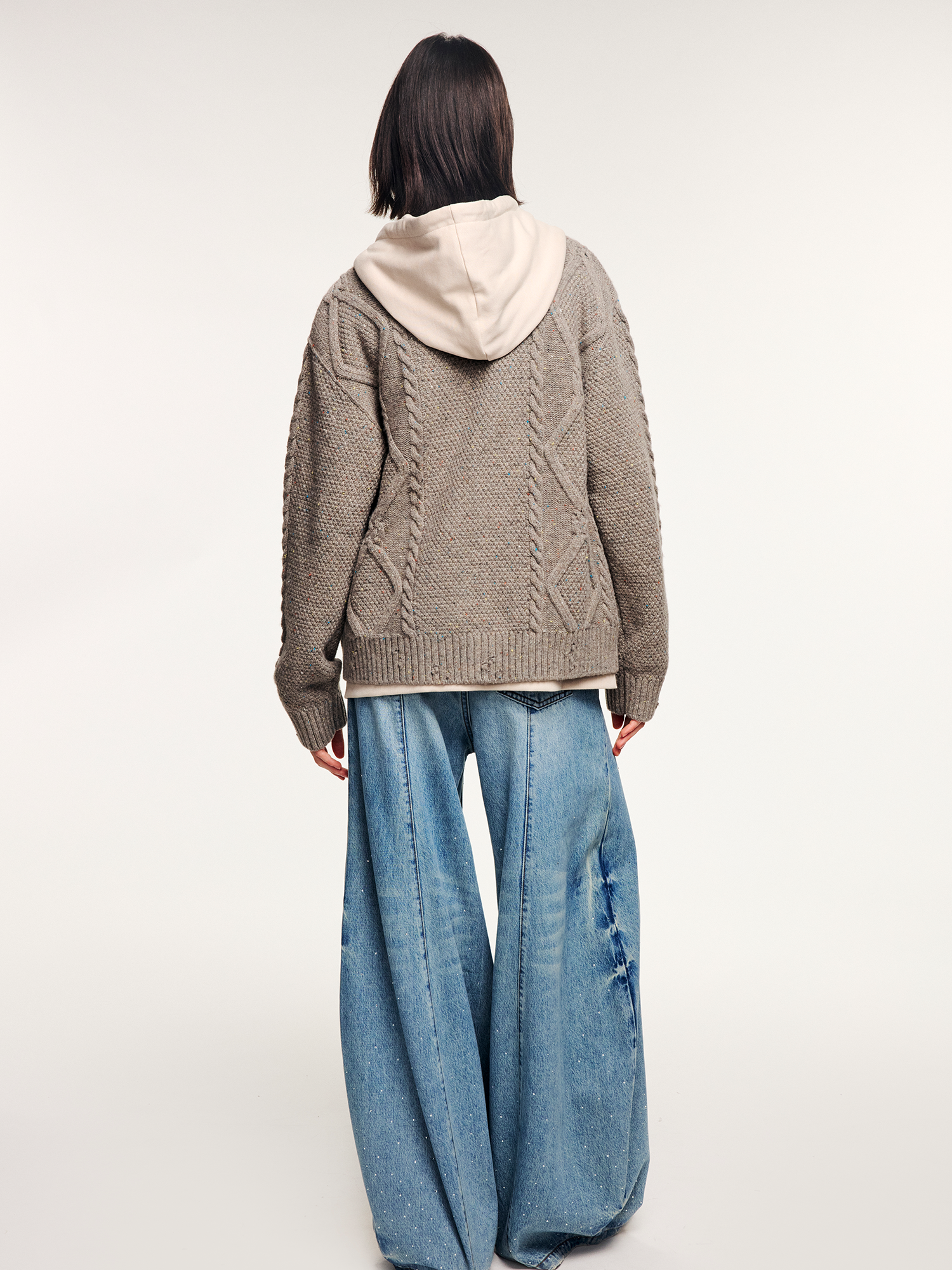 Rhinestone balloon jeans