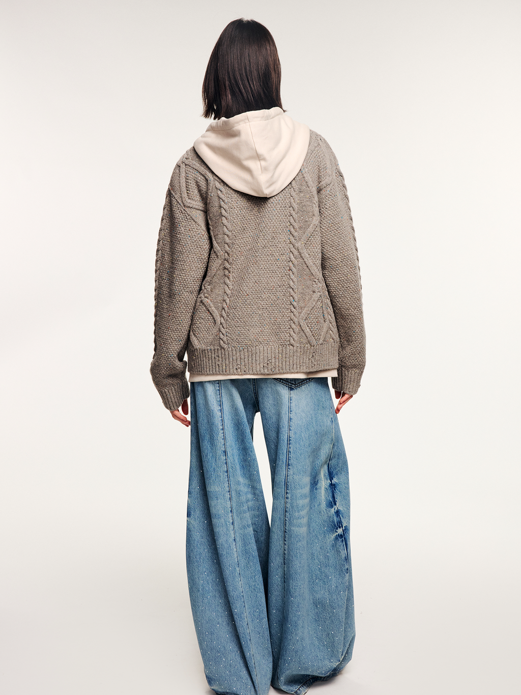 Rhinestone balloon jeans