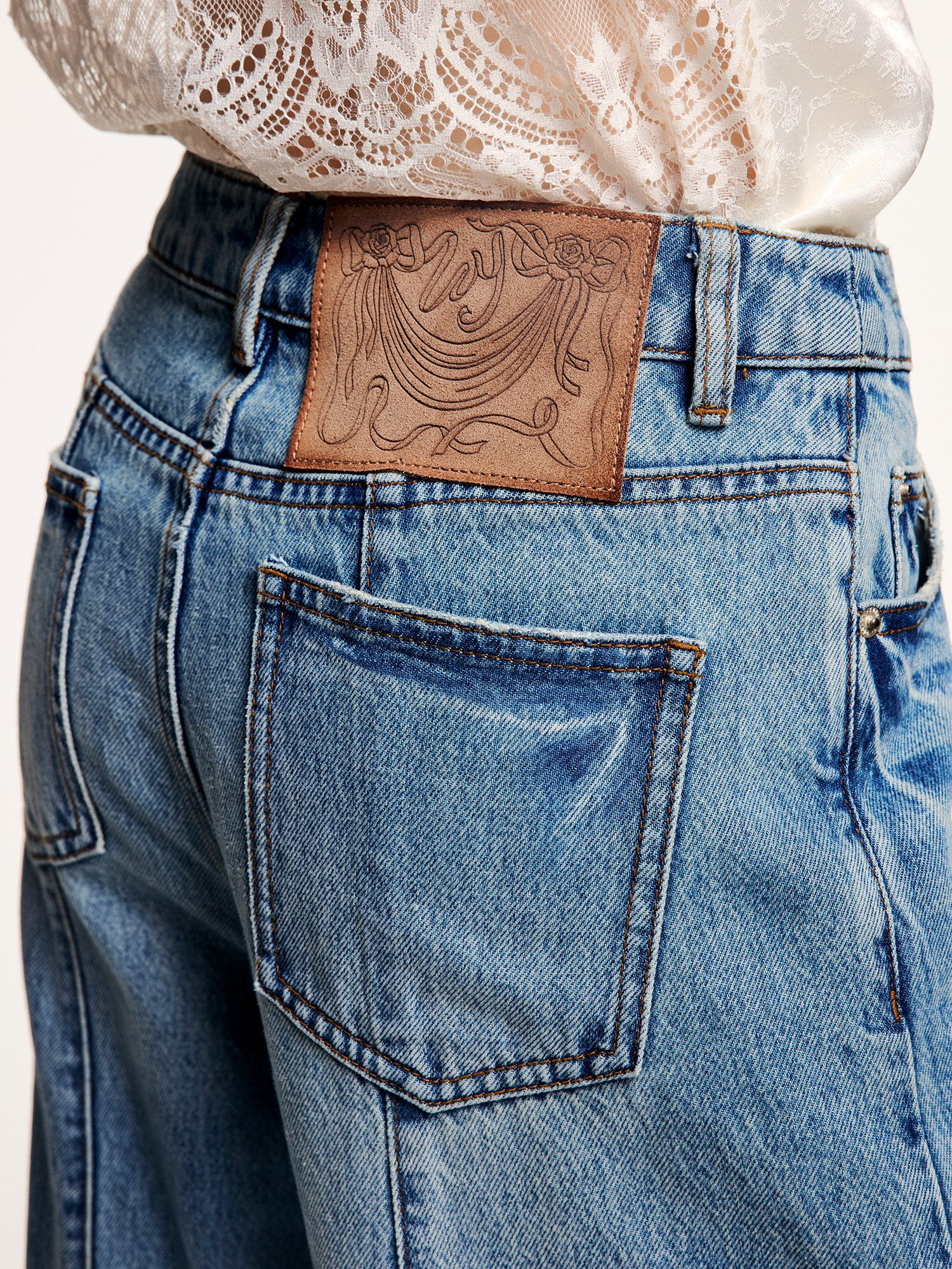 Rhinestone balloon jeans