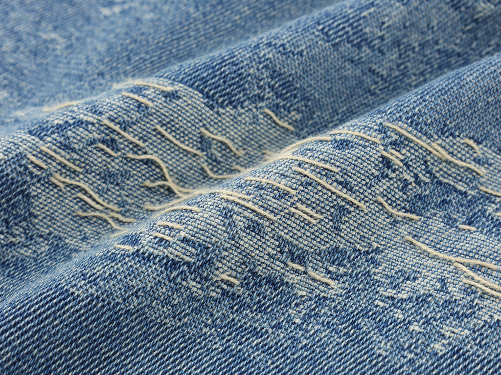 Jacquard denim jeans