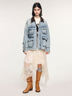Aluminum wire denim fishing jacket