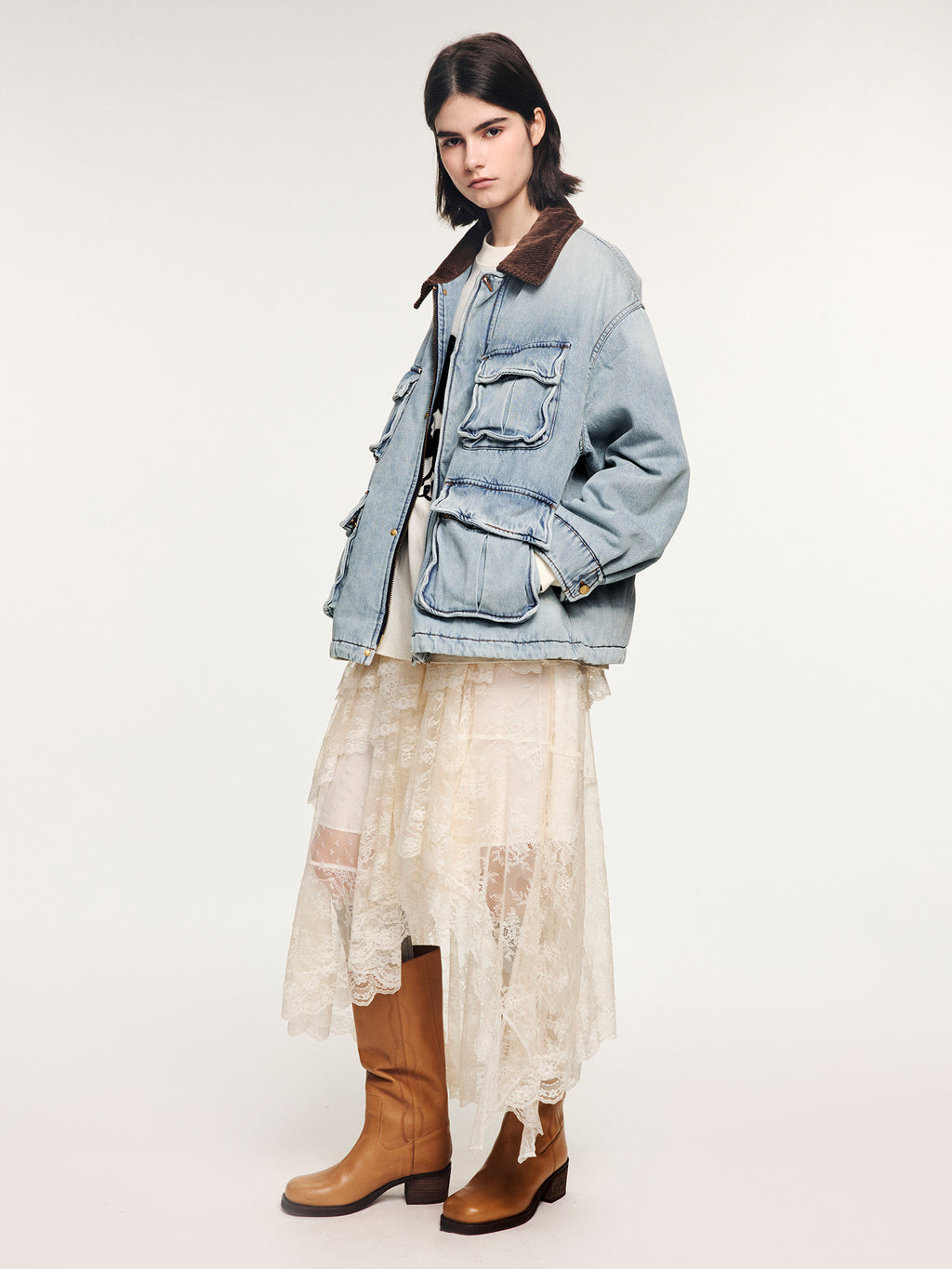 Aluminum wire denim fishing jacket