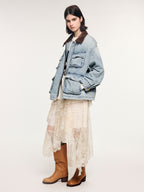 Aluminum wire denim fishing jacket